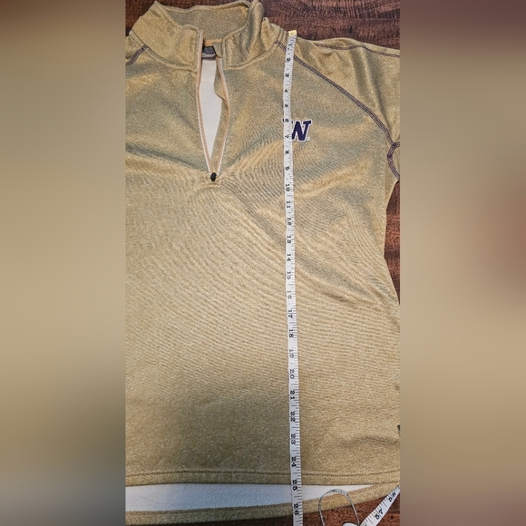 Knights Apparel Washington Huskies UW Purple Gold 1/4 Zip Thumb Hole Shirt Sz L - Picture 14 of 14